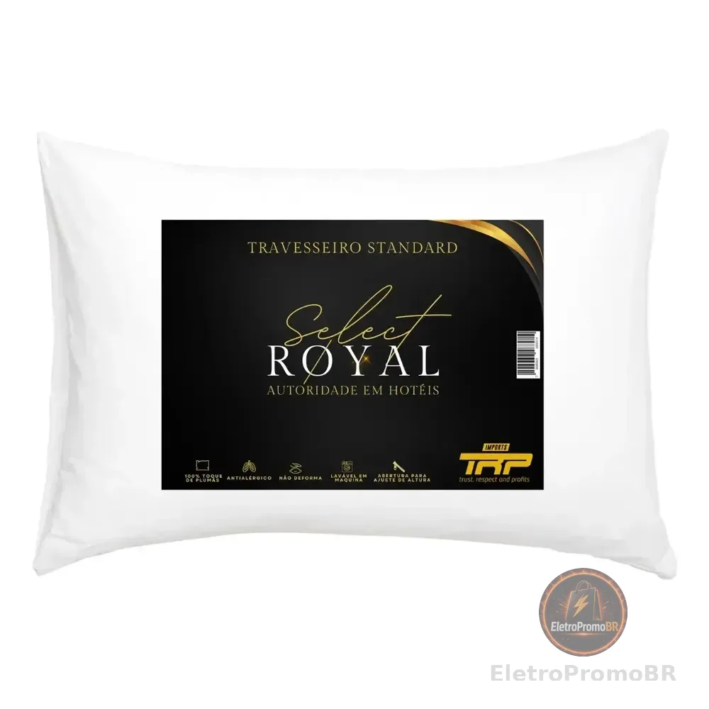 Travesseiro Select Royal Toque De Plumas Linha Hotel Cor Branco