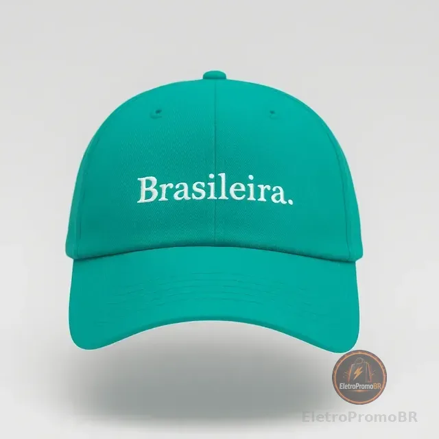Bone Brasileira Aba Curva Bordado Original Com Ajuste