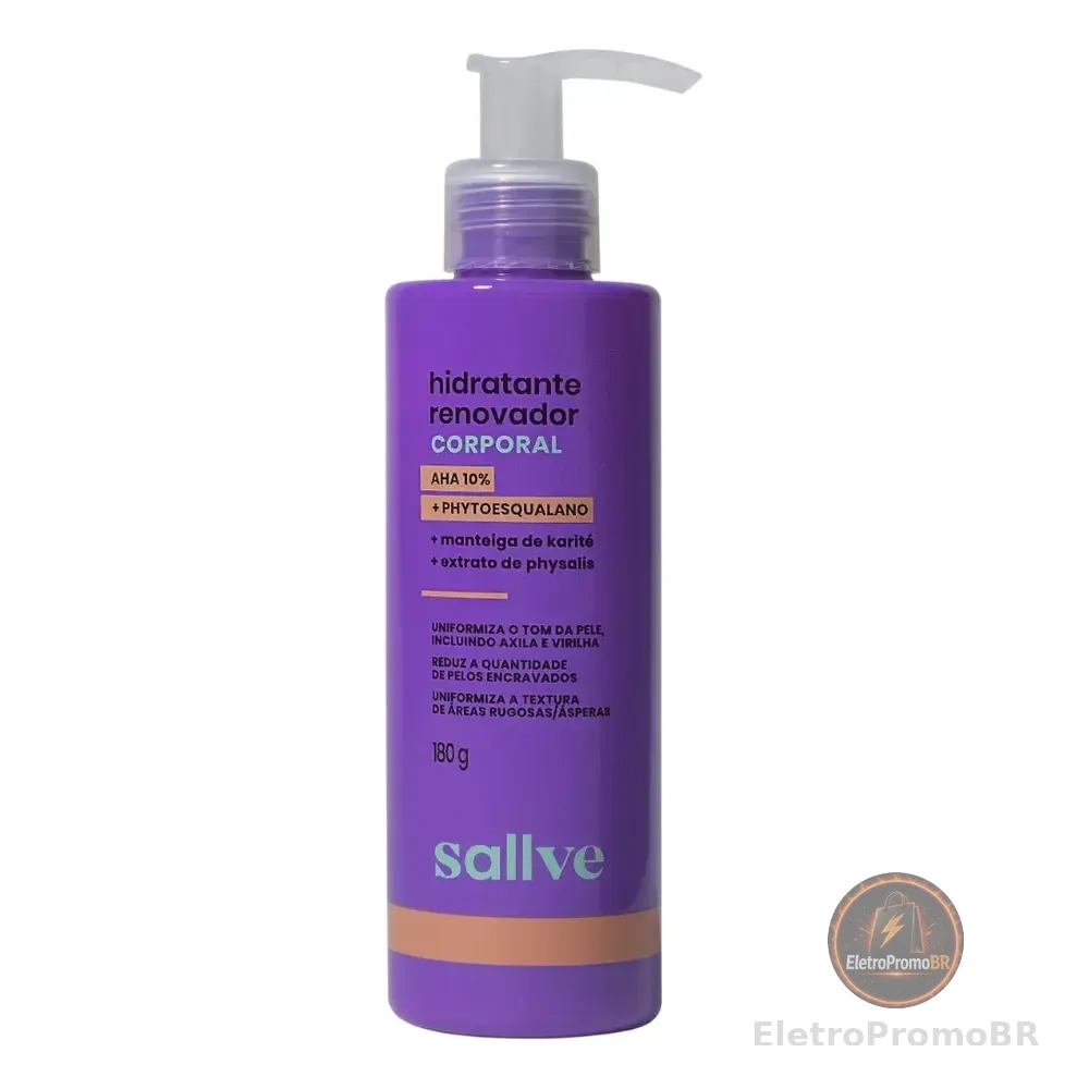 Hidratante Renovador Corporal 10% Ahas 180g Sallve Sem Fragrância