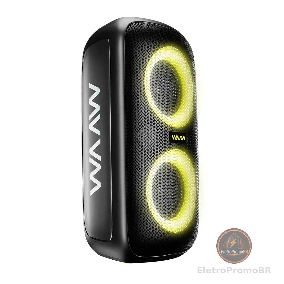 WAAW by ALOK Caixa de Som INFINITE 100 Bluetooth, Tipo Torre, Até 14h de Autonomia, 4 Alto-Falantes, TWS, 100W RMS