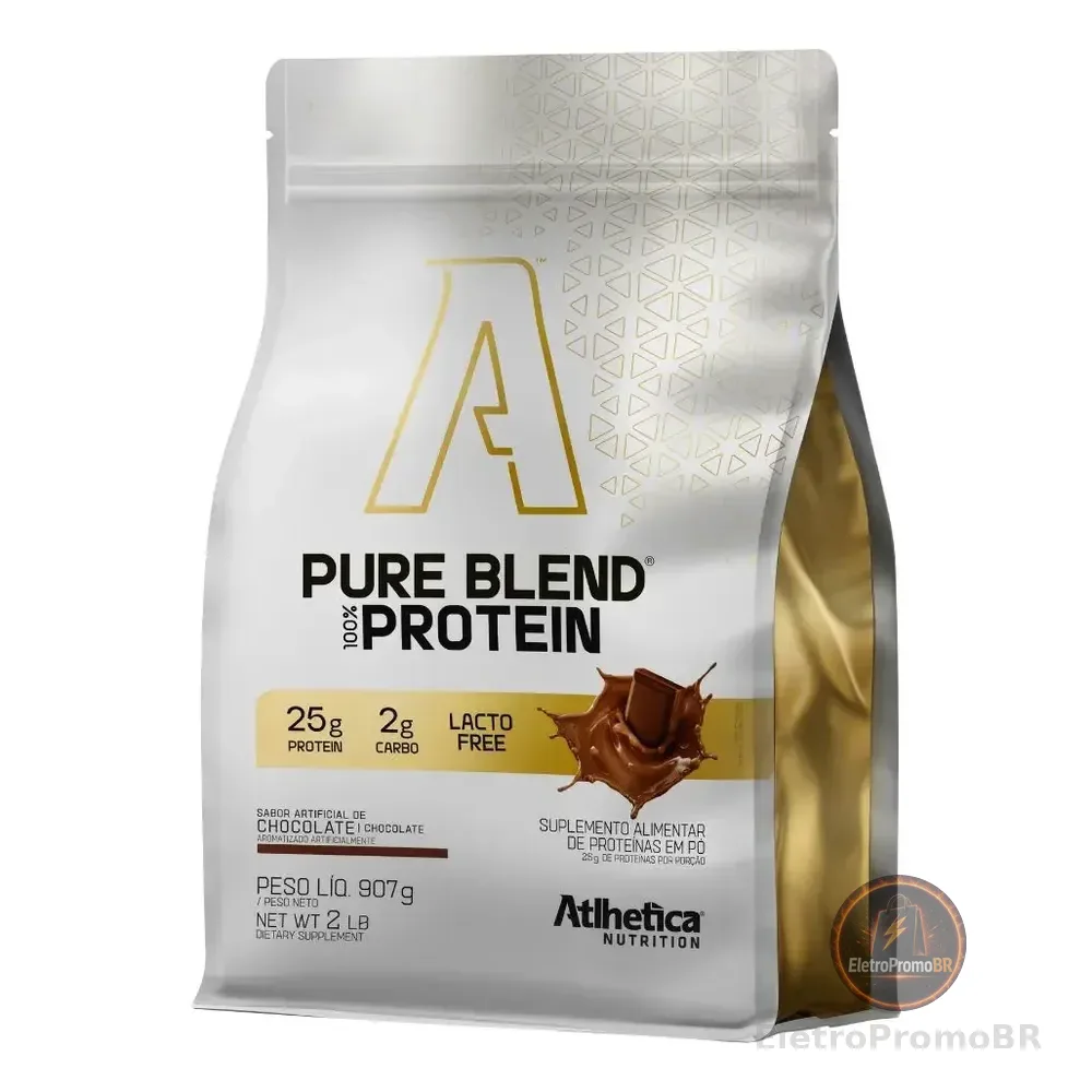 Whey Protein Isolado Zero Lactose Atlhetica Nutrition Para Chocolate 907g Chocolate