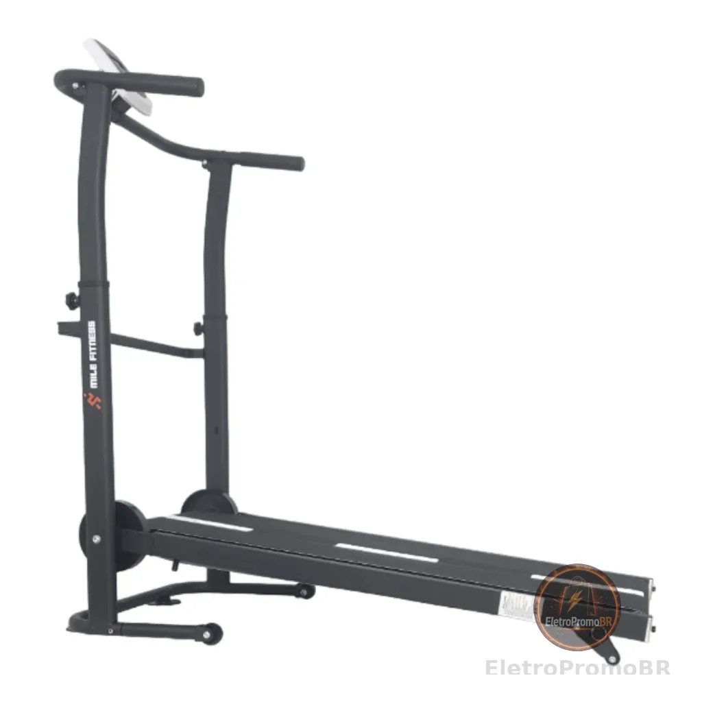 Esteira de Caminhada Mecânica Dobrável Self Machine com Display Suporta 120kg Academia Fisioterapia Atividade