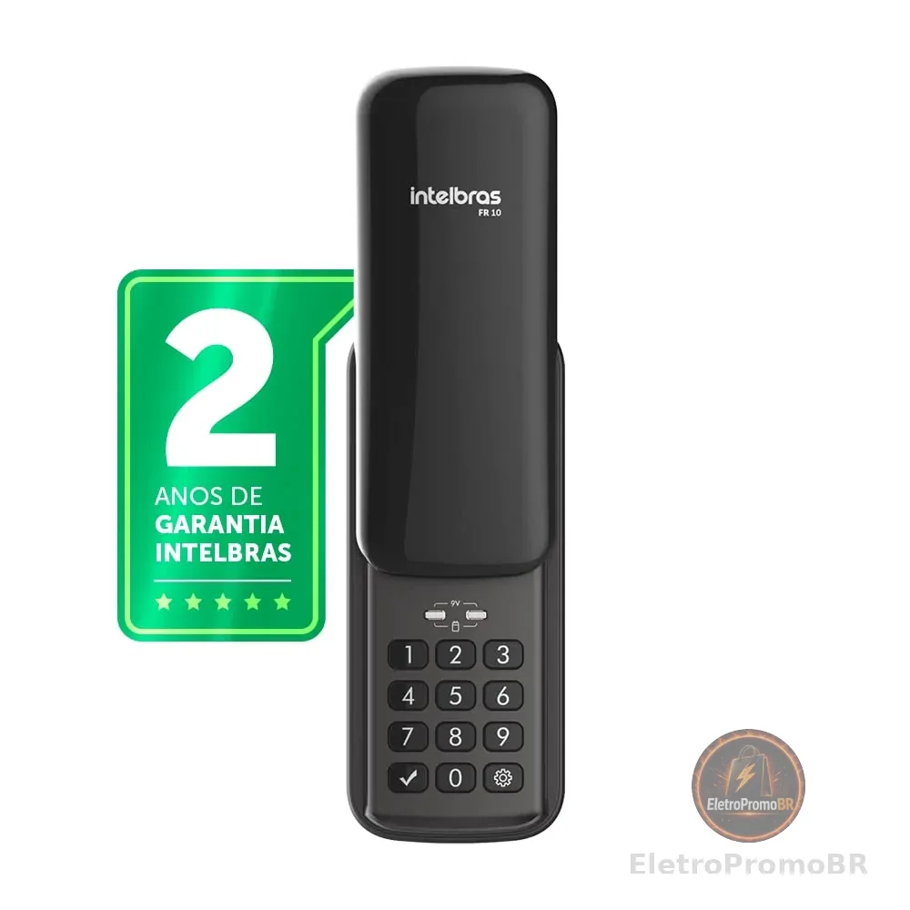 Fechadura Digital Para Uso Interno e Externo FR 10 Preto Intelbras
