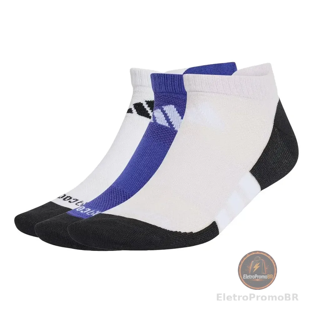 Meias Finas Leves Cano Baixo Climacool Performance (3 Pares) adidas Púrpura G