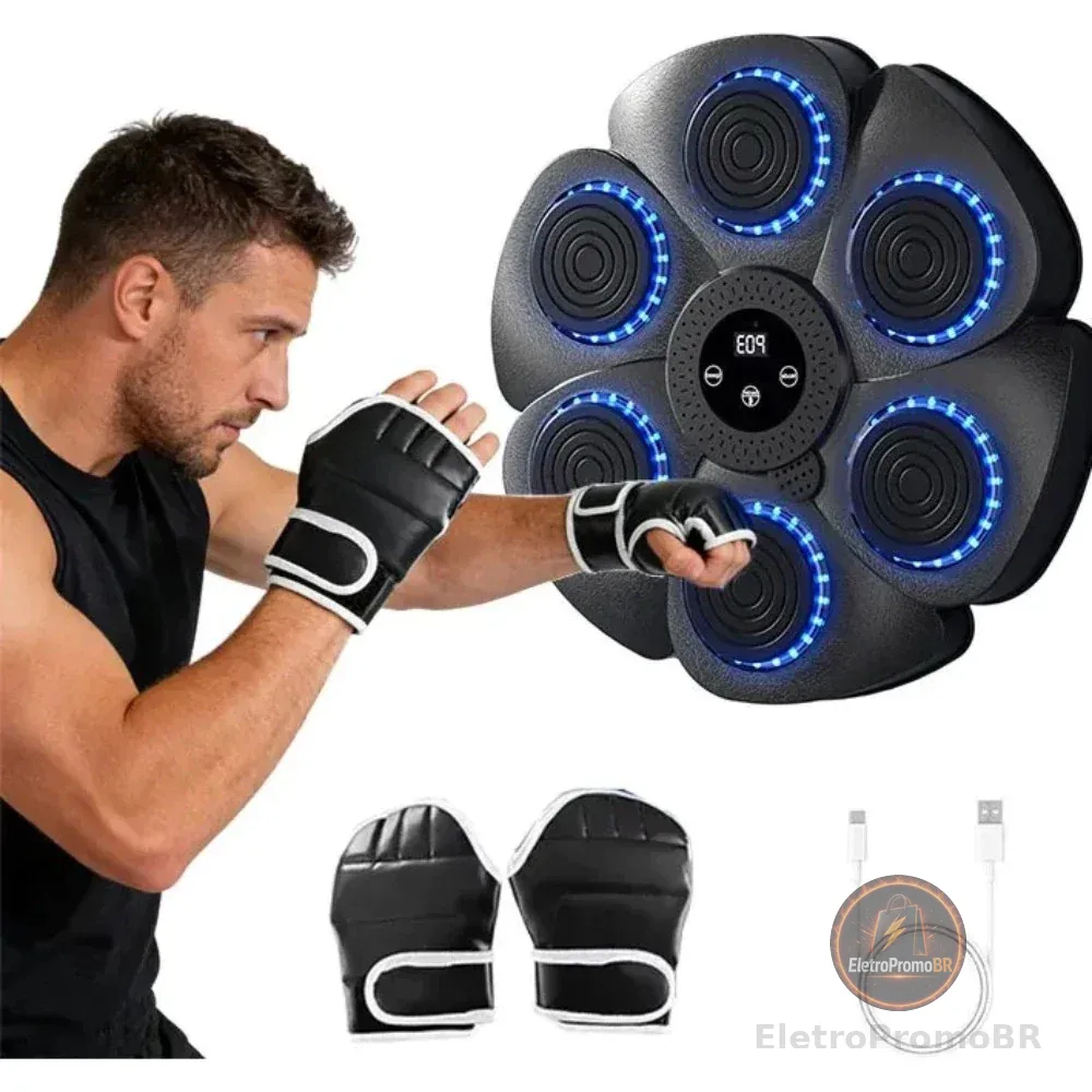 Máquina Inteligente de Boxe Soco Música Bluetooth Anti Estresse