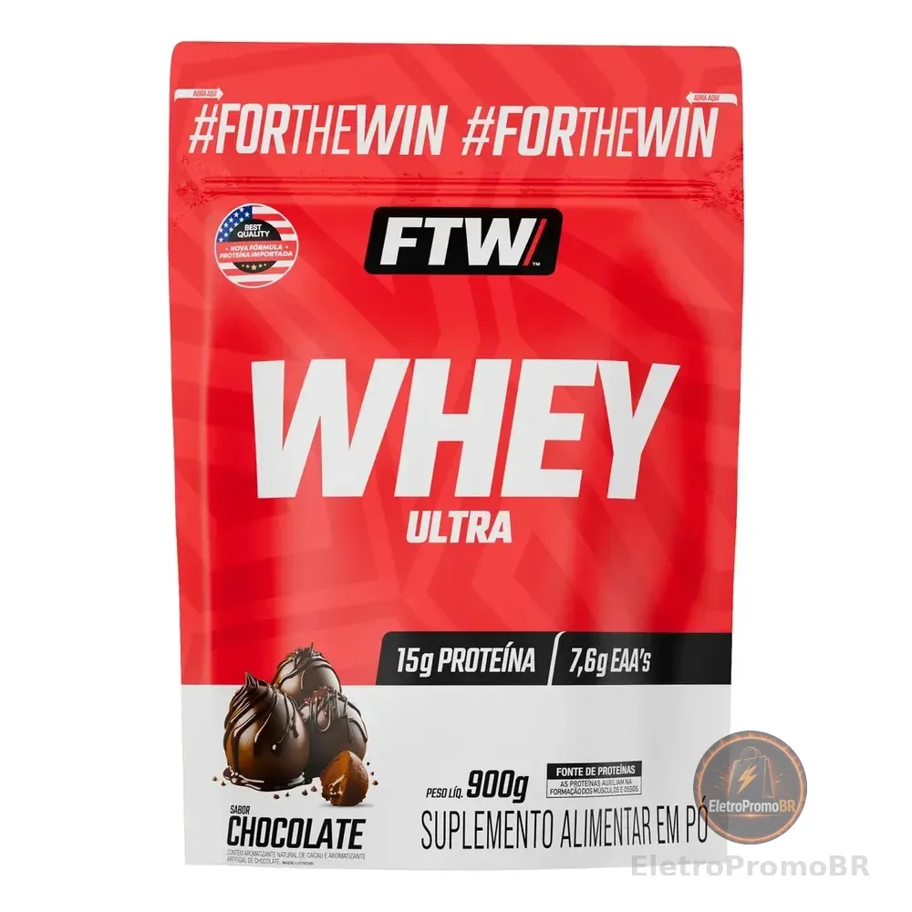 Whey Protein Ultra Refil 900g Sabor Chocolate - Ftw