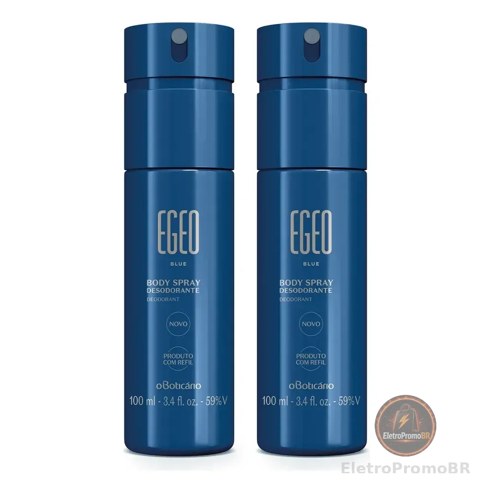 Combo Desodorante Body Spray Egeo Blue 100ml (2 Unidades)