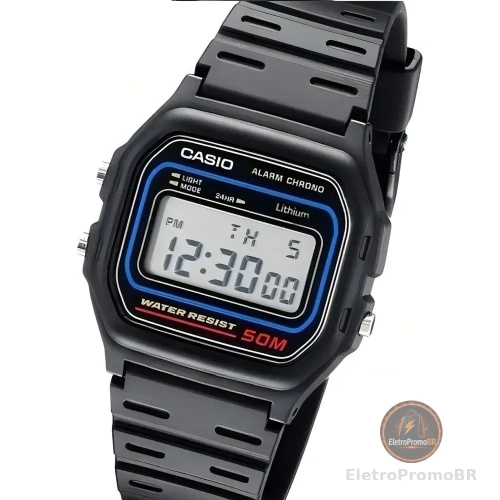 Relógio Casio Masculino Digital Preto De Resina W-59-1vq