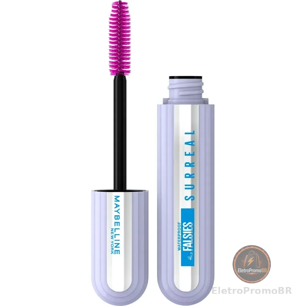 Máscara De Cílios À Prova D'água Efeito 3d Com Mix De Fibras Ultra-longas Aplicador 6 Mil Cerdas Até 24h De Duração Volumizadora E Alongadora Cor Preta The Falsies Surreal Maybelline Ny 10ml Preto