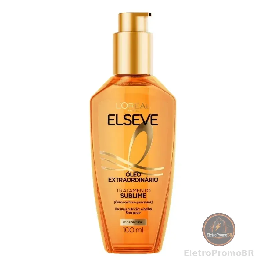 L'oréal Paris Elseve Óleo Extraordinário 100ml - Leave In Anti Frizz Protetor Térmico Tratamento Reconstrutor Para Todos Os Tipos De Cabelo