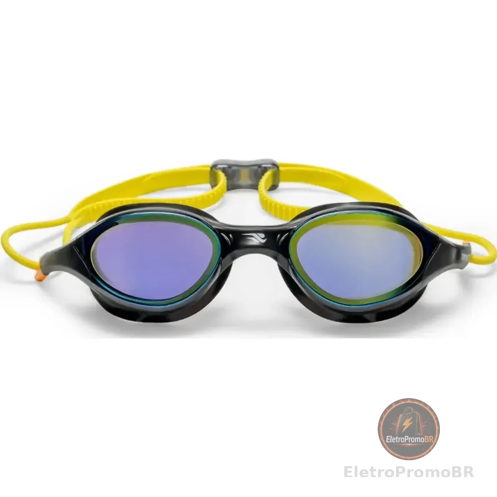Oculos Natacao Tryde Espelhado Aguas Abertas Triathlon Amarelo