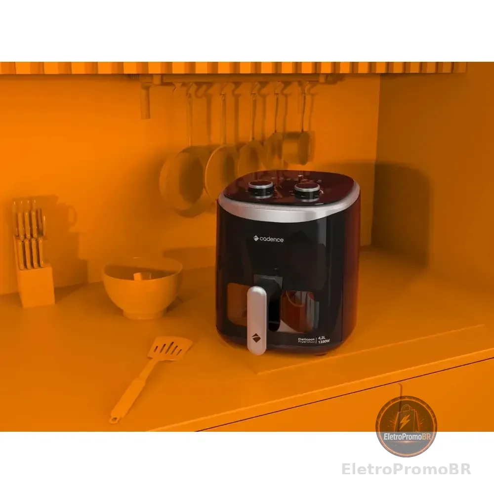 Fritadeira Sem Óleo 4,2l Cadence Com Visor Delicook Fryer Sh 127v