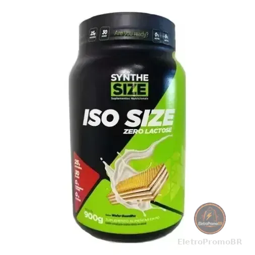 Ganho Muscular Iso Size Free Lactose 900g Whey Synthesize Sabor Baunilha