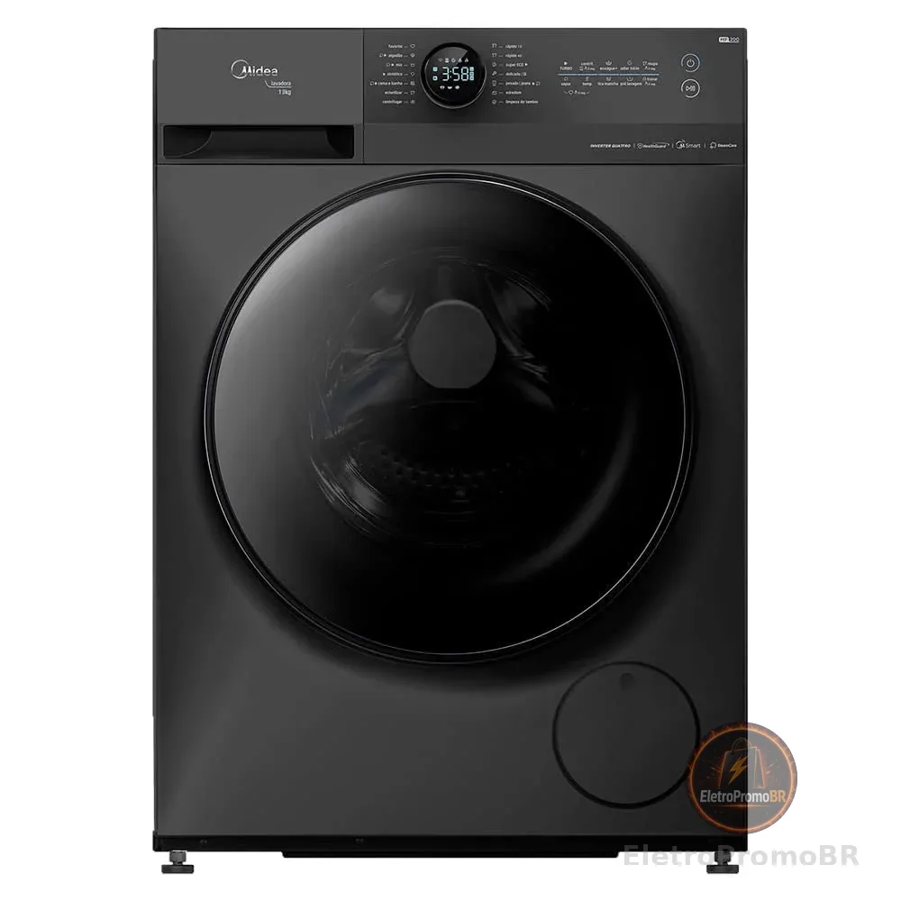 Lavadora Midea HealthGuard Smart 13kg Titanium 220V