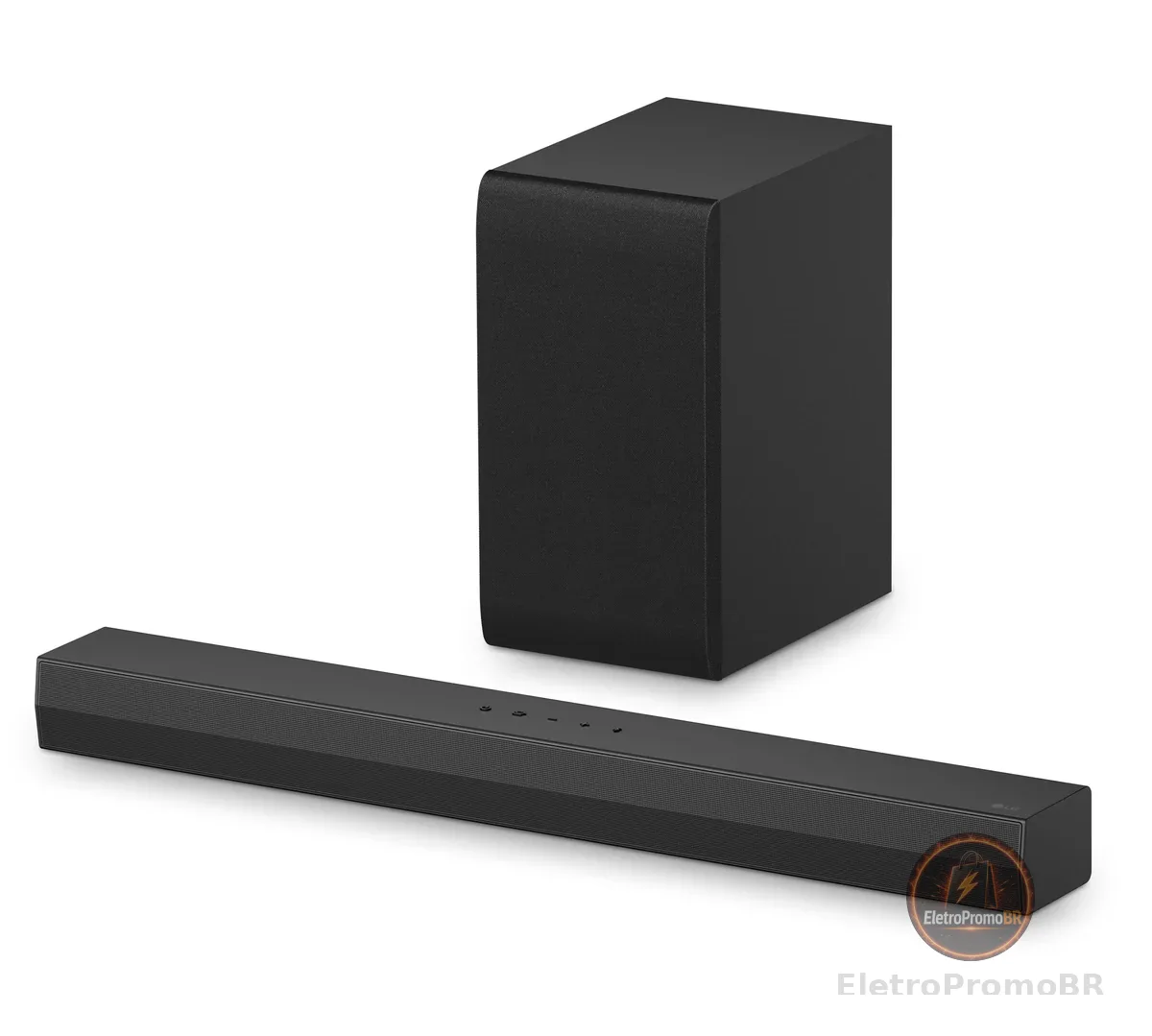 Soundbar LG 300W RMS, 2.1 Canais, Dolby Digital, Sem fios, Bluetooth 5.3, Entrada Óptica, HDMI, AI Sound Pro - S40T