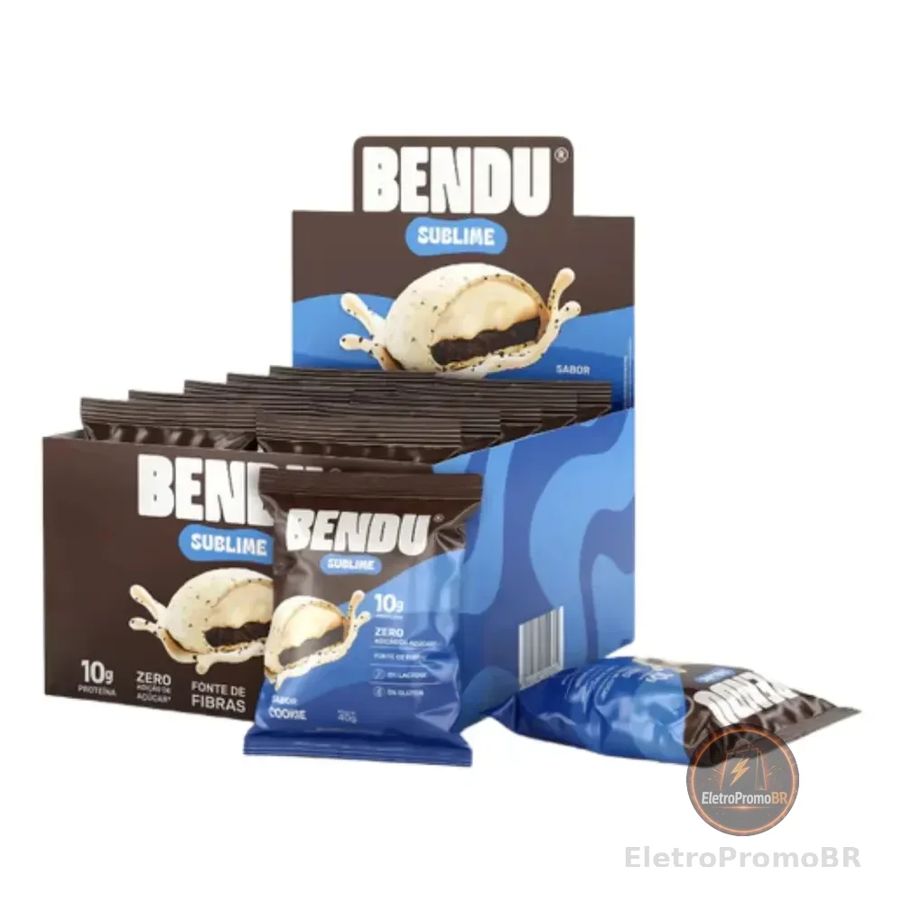 Barra Protein Bendú Sabor Cookies Sem Glúten/lac 658g 12un Cookies