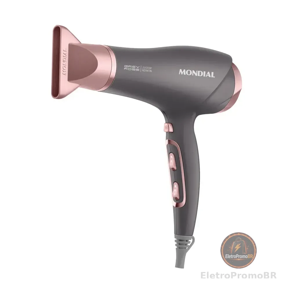 Secador De Cabelos Mondial 2000w - Scn-11 Grafine/rose 220v