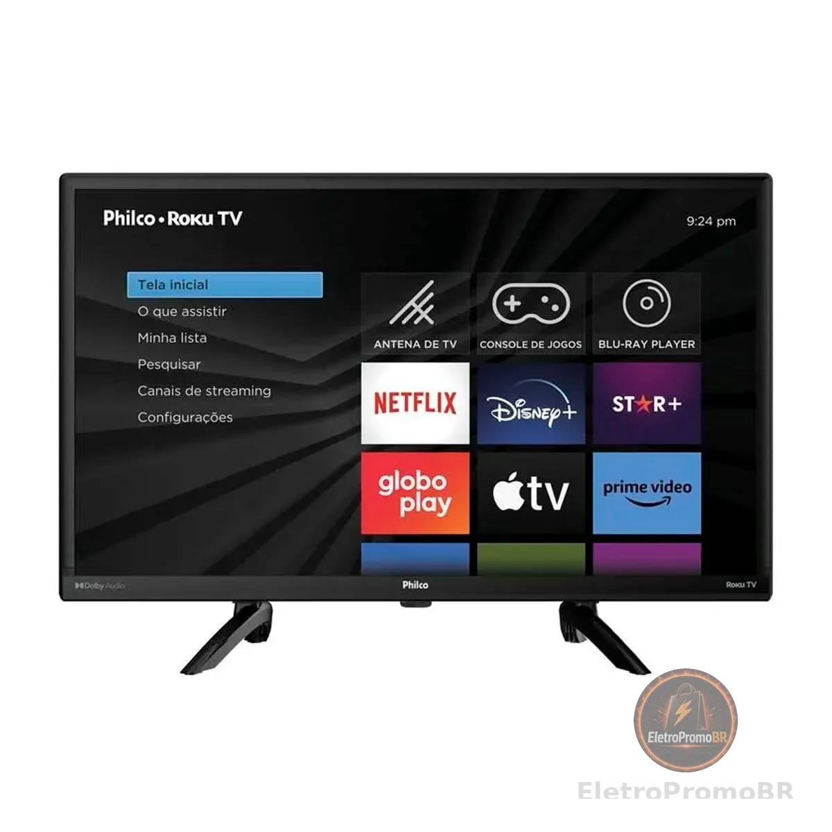 Smart TV 24” Philco PTV24G5YR2CP Roku TV Dolby Audio
