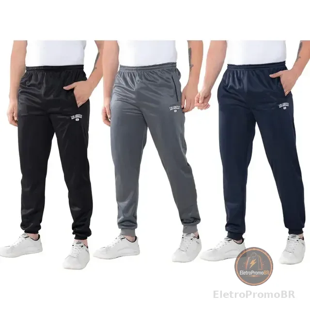 Kit 3 Calça Jogger Masculino Treino Chimpa - Los Angeles
