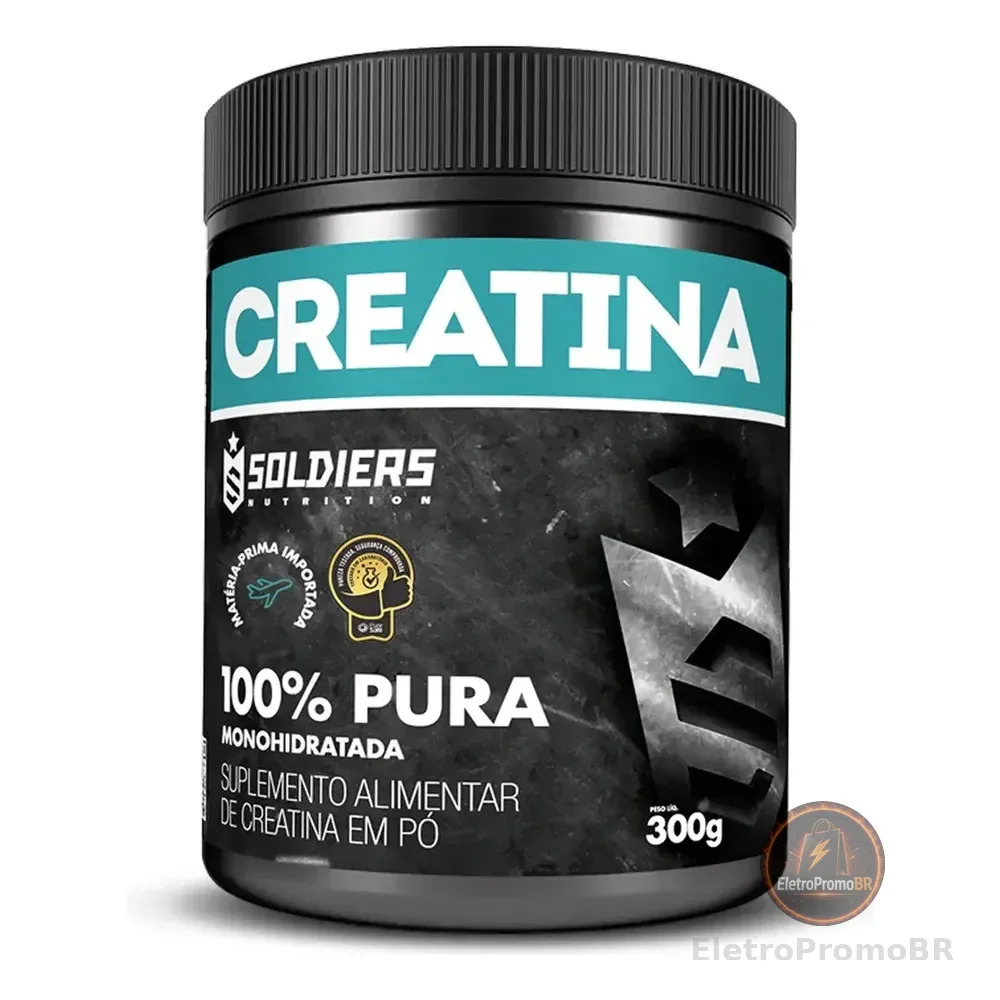 Creatina 300g Suplemento Monohidratada Em Pó 100% Pura - Soldiers Nutrition Sem Sabor