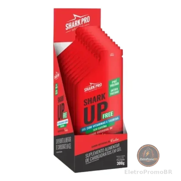 Shark-up Free Gel Carboidrato Sem Cafeina Display 10un Shark Pro Cola