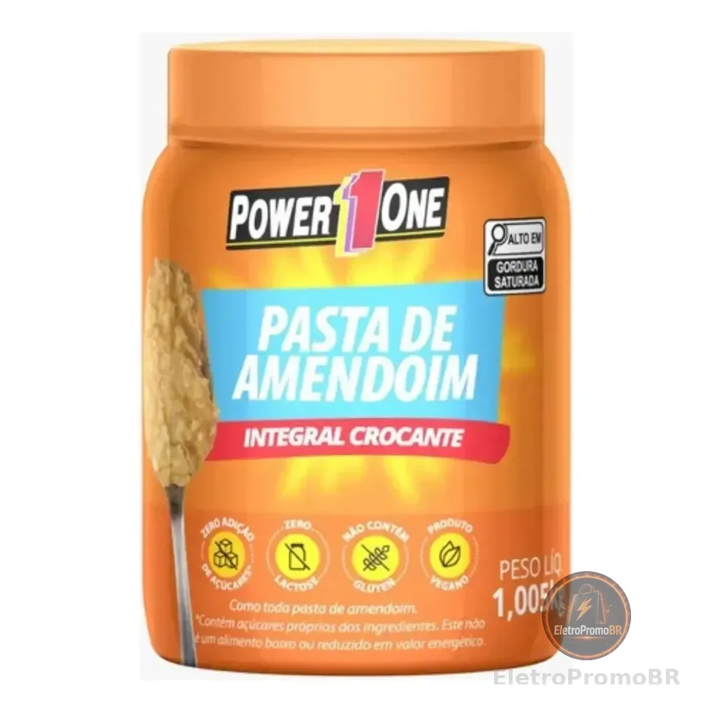 Pasta De Amendoim Crocante Integral Pote 1,005kg Power 1 One