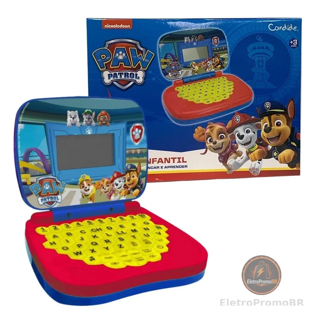 Laptop Infantil Educativo Bilíngue 6 Atividades Candide