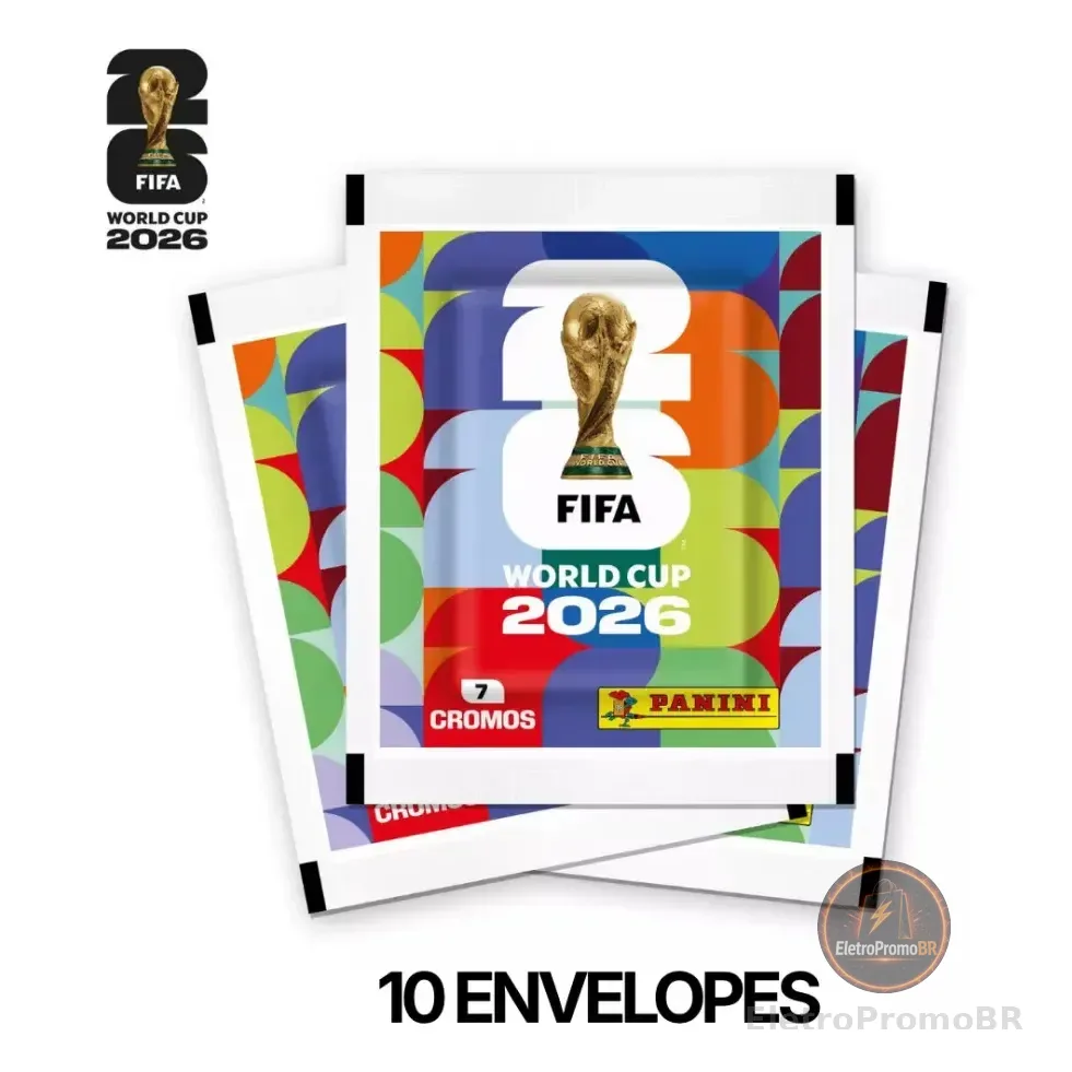 Kit 10 Envelopes Figurinhas Copa Do Mundo 2026 Panini