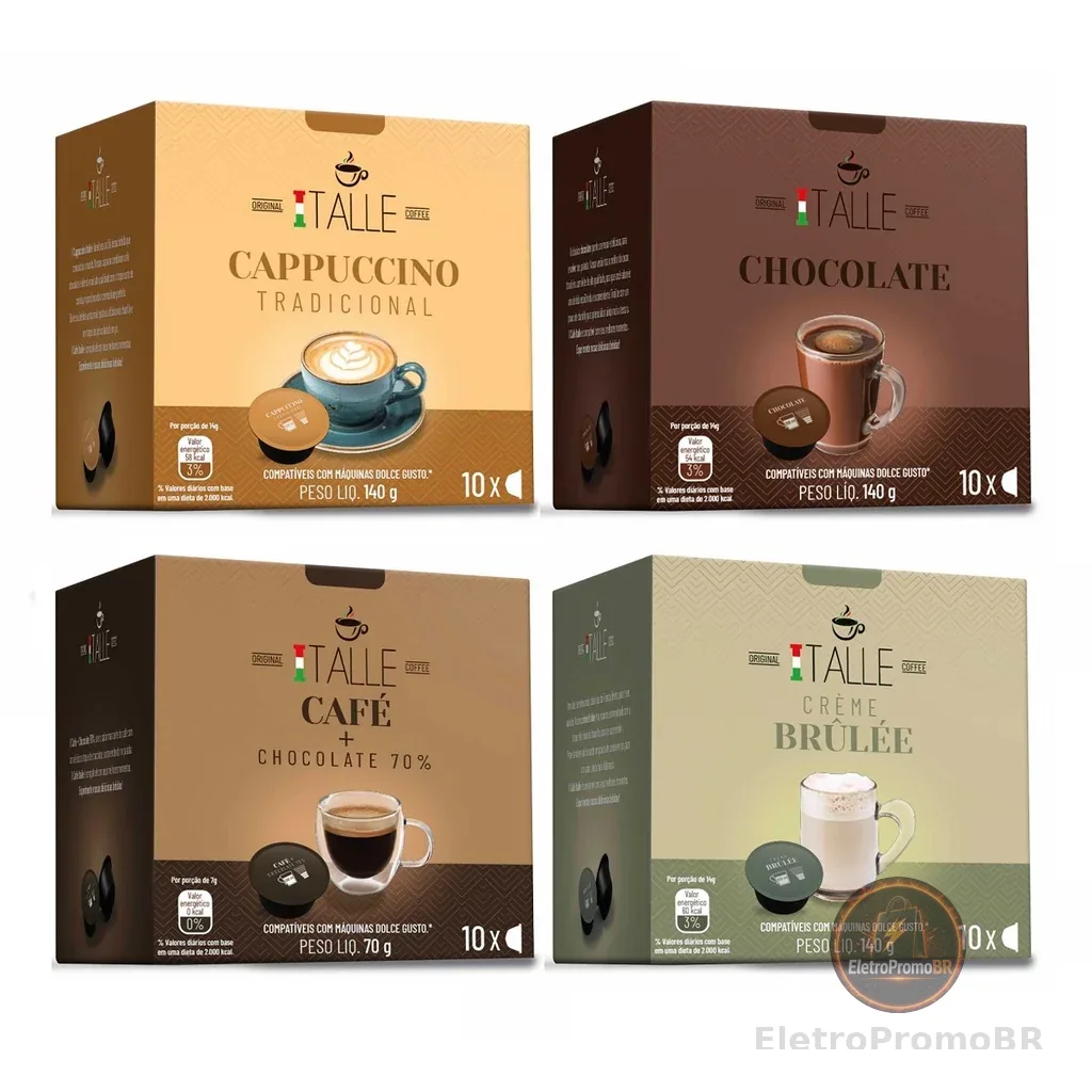 Cápsula Chocolate Cappuccino Dolce Gusto Café Italle 40 Und