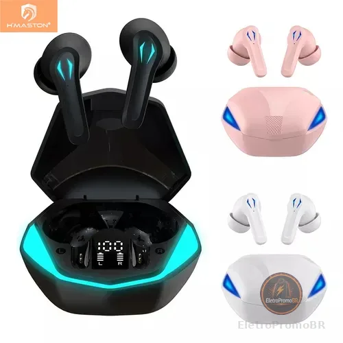 H'maston RS-29 Fone De Ouvido Bluetooth Gamer Sem Fio Com Led Original jogo e música