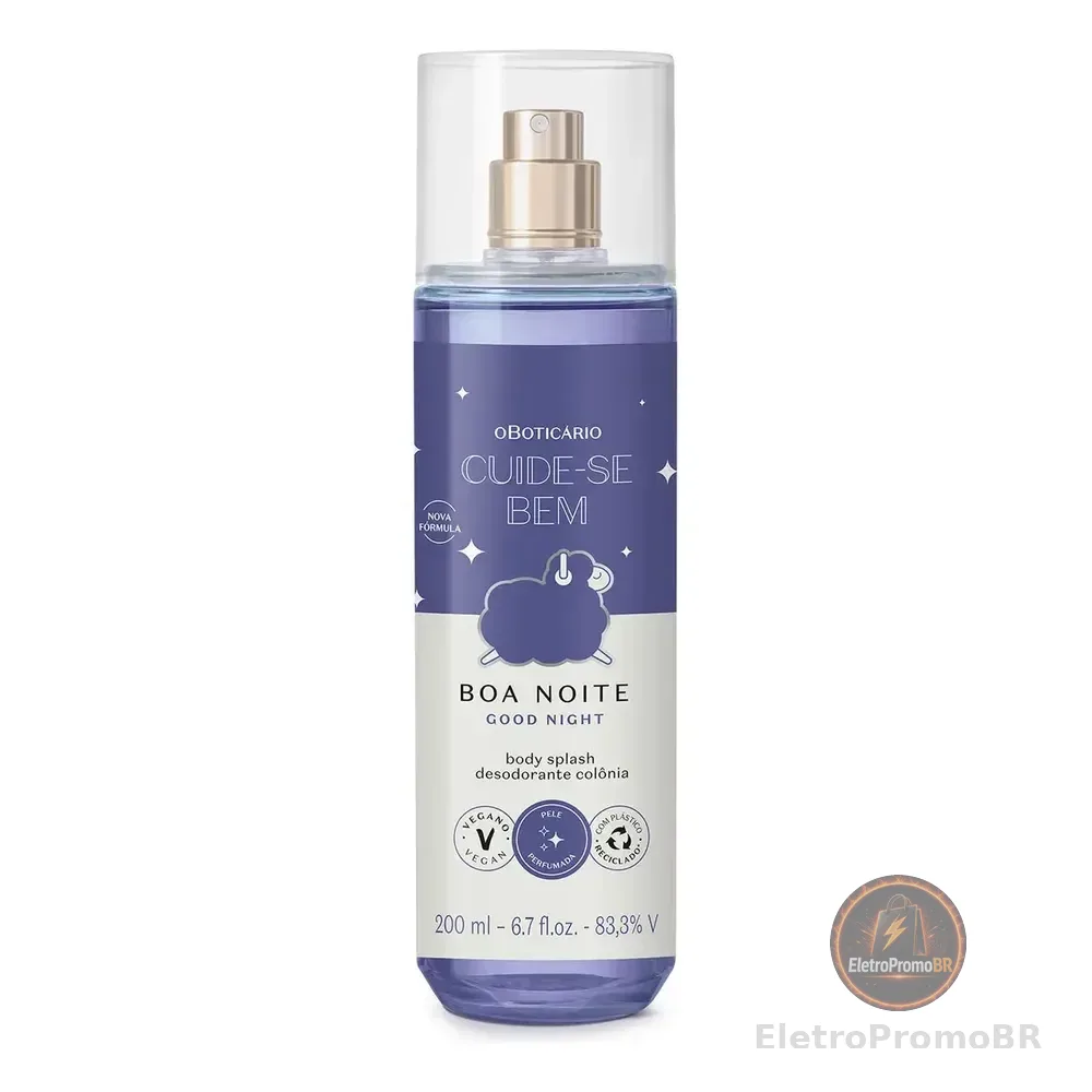Body Splash Cuide-se Bem Boa Noite Floral Vegano 200ml Spray