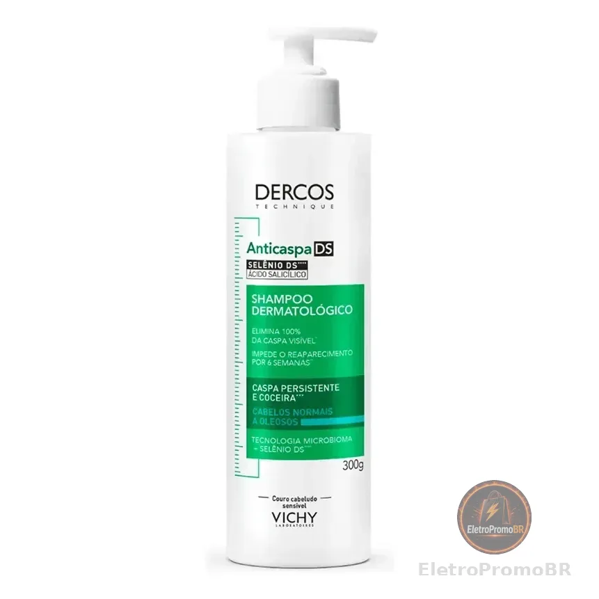 Shampoo Anticaspa Para Cabelos Normais A Oleosos Dercos Ds Vichy 300g