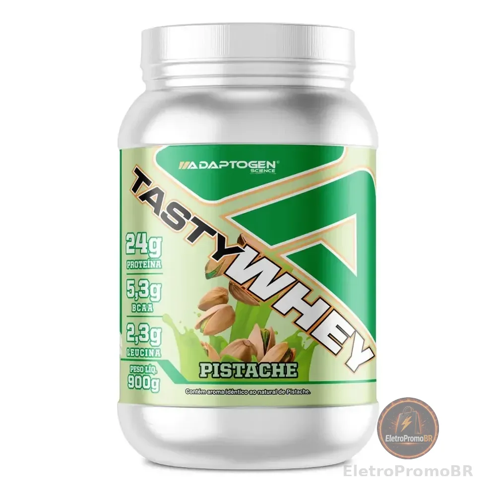 Suplemento Tasty Whey 3w Gourmet Whey Protein Adaptogen Science Pote 900g Sabor Pistache