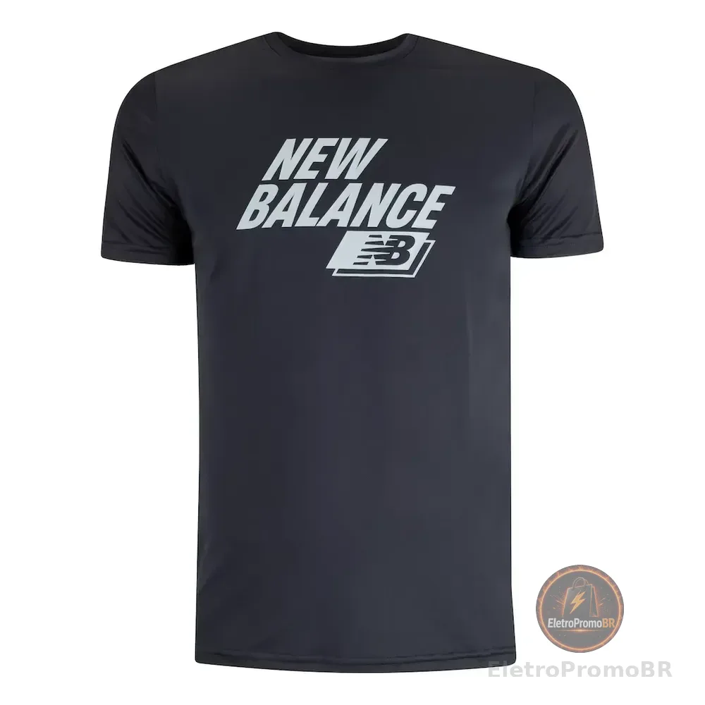 Camiseta Masc New Balance Sport Graphic B2 Preto Nsa G Lisa