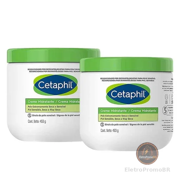 Cetaphil Kit com Dois Cremes Hidratantes Pele Extremamente Seca e Sensível
