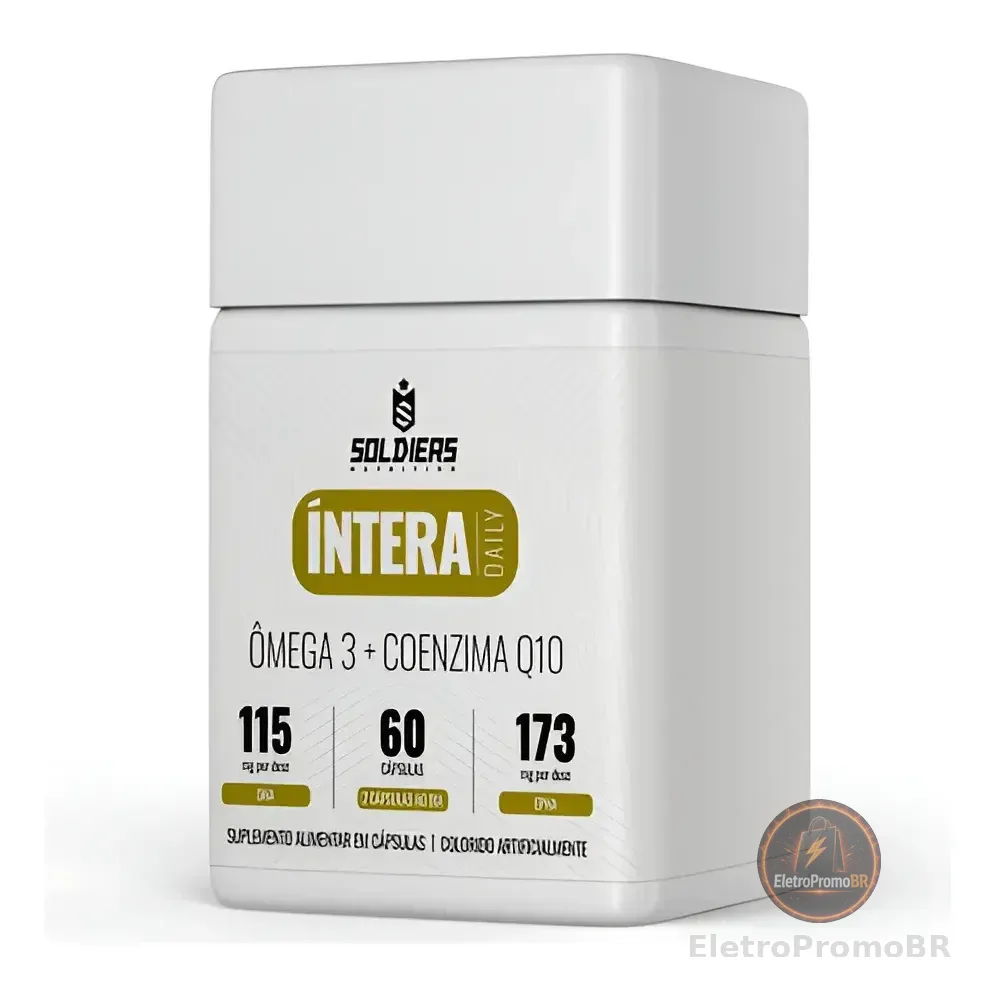 Ômega 3 + Coenzima Q10 Coq10 60 Caps Softgel Íntera Daily - Soldiers Natural