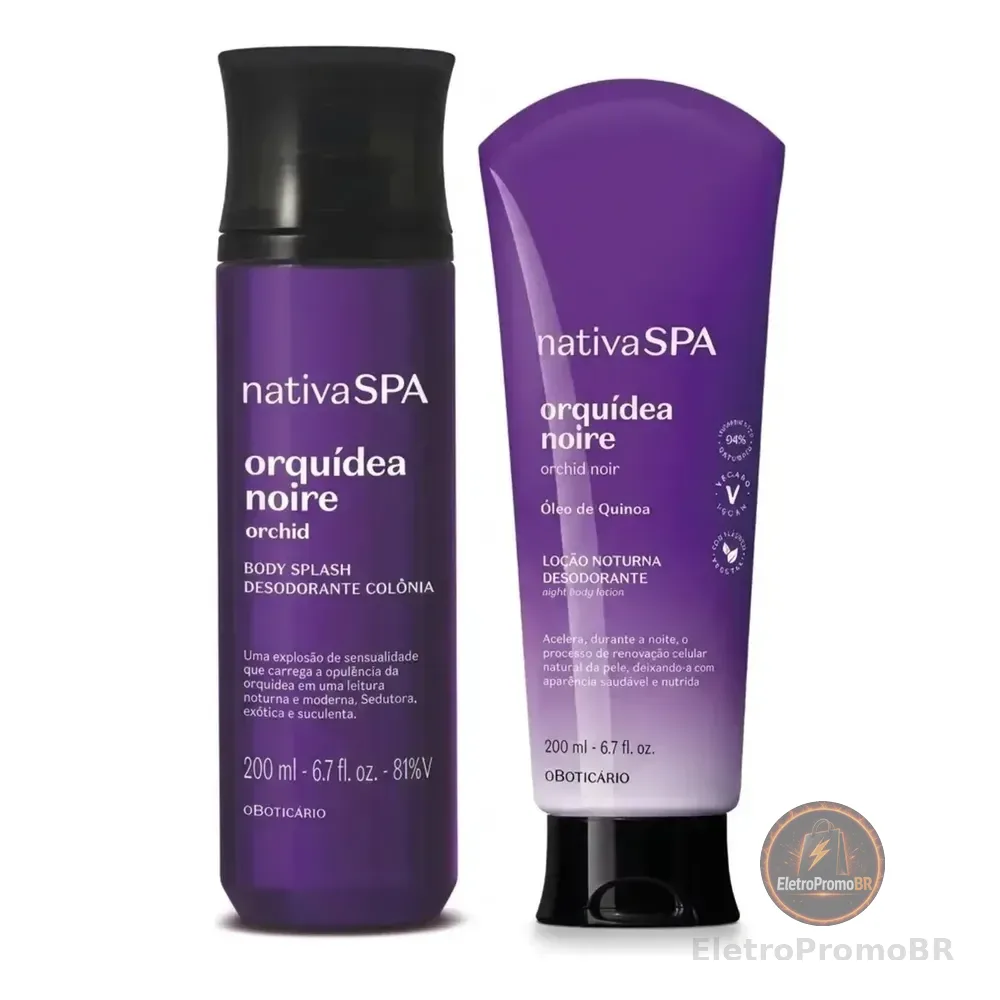 Combo Nativa Spa Orquídea Noire: Body Splash 200ml + Loção C