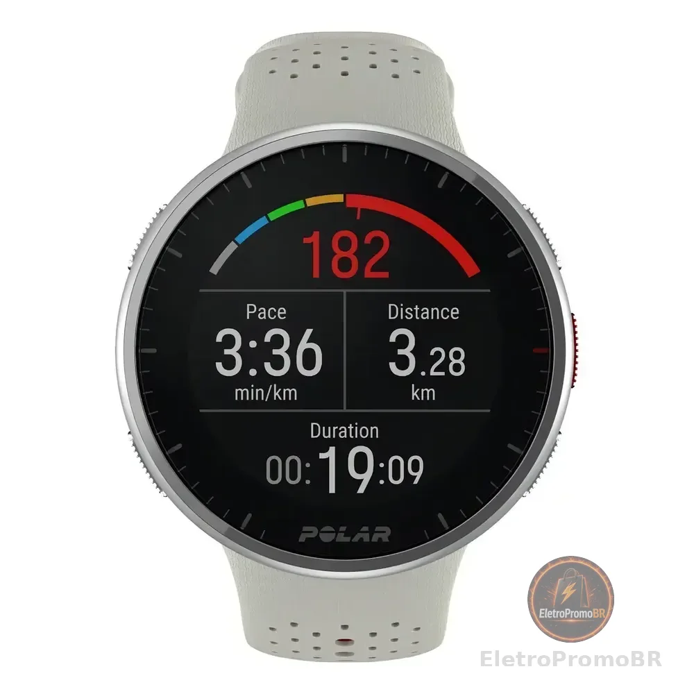 Relógio Esportivo Polar Pacer Pro Branco/vervelho Preto