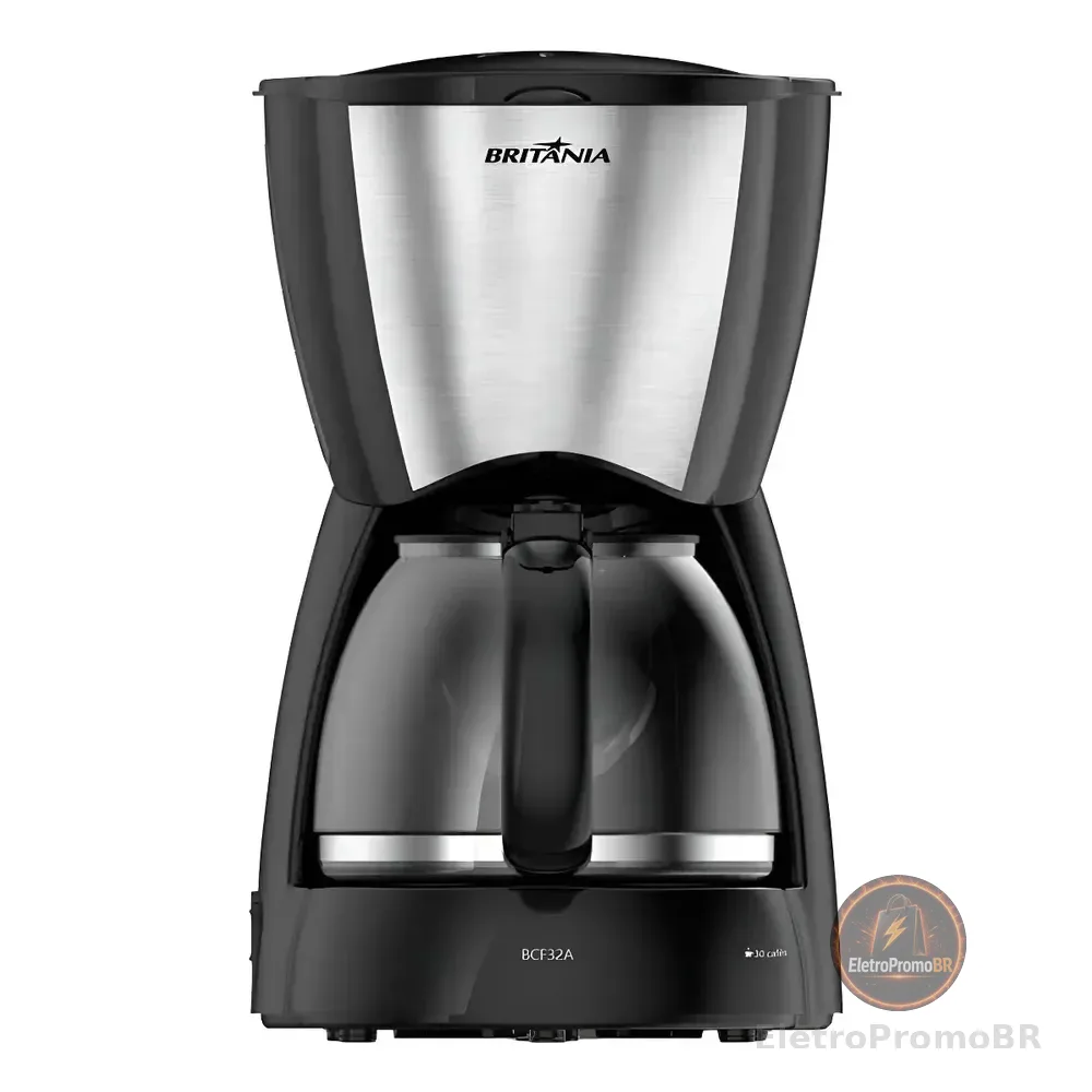 Cafeteira Elétrica Britânia Bcf32a 30 Xícaras Preto E Inox 110v