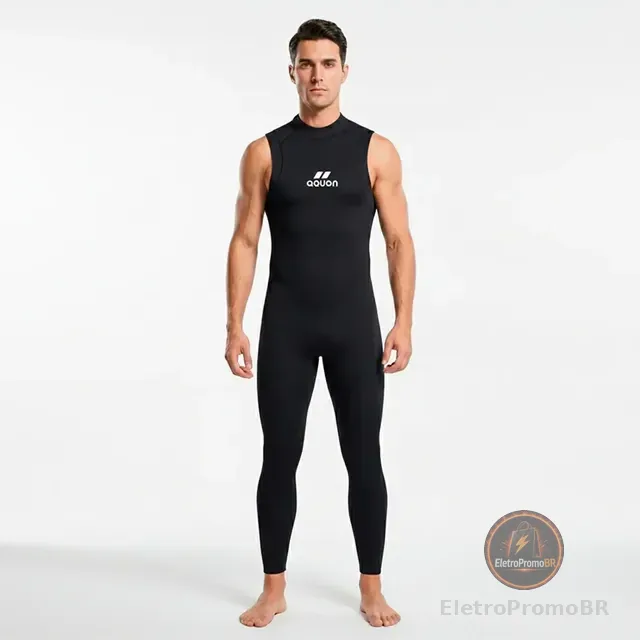 Long John Natação E Triathlon Masculino 3mm Aquon Treino