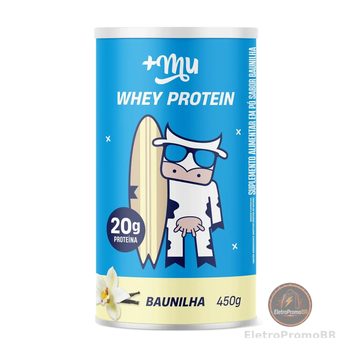 +Mu Pote Whey Concentrado Sabor Baunilha 20g Proteína - 450g