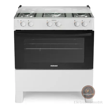 Fogão 5 Bocas A Gás Itatiaia Star Com Acendimento Automático E Forno 88l Branco Bivolt 127/220v