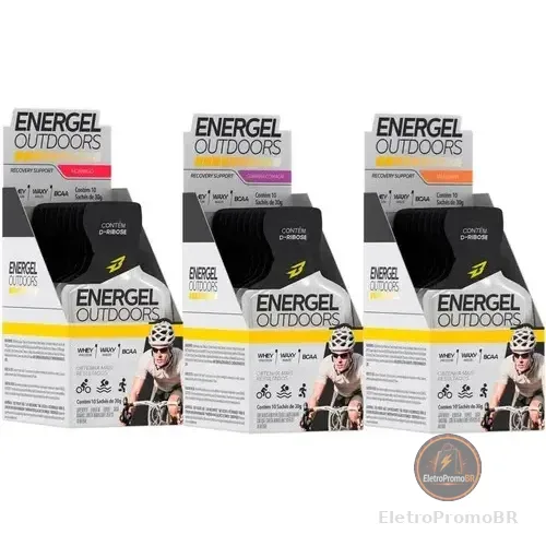 Kit 3x Caixas Gel Energel Outdoors 30 Sachês - Body Action Sabor Tangerina