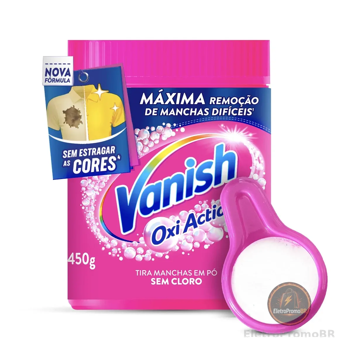 Vanish Tira Manchas em Pó Oxi Action para Roupas Coloridas 450g