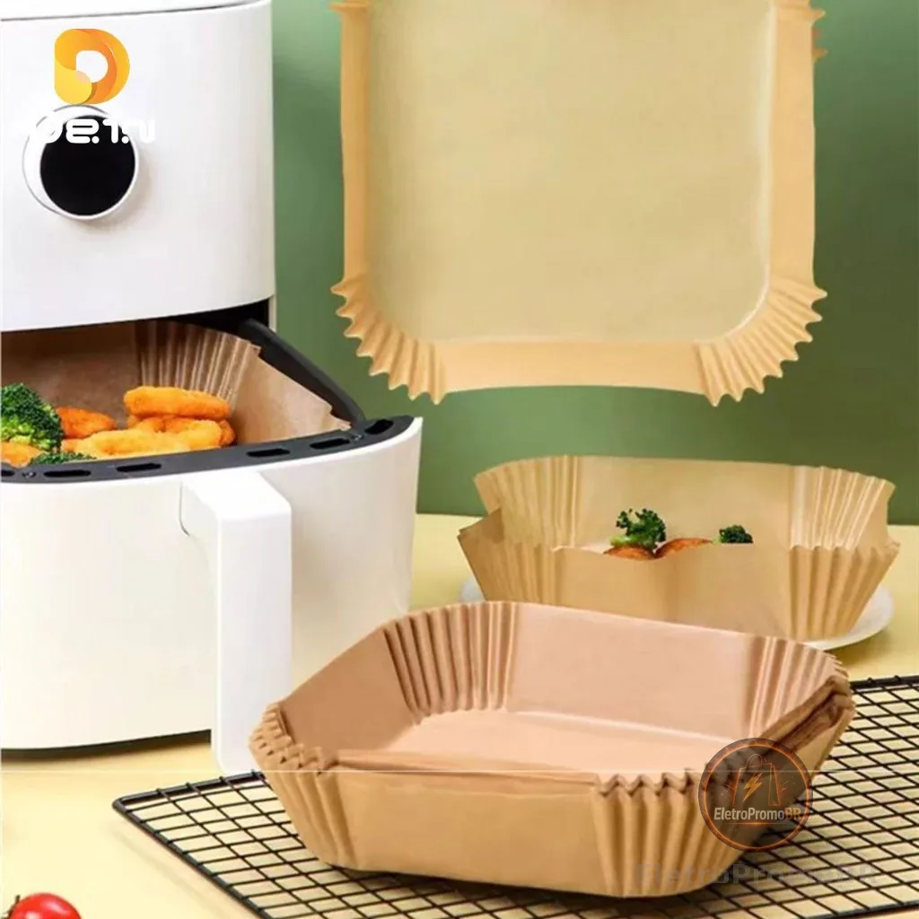 Forma Descartável Papel Airfryer Antiaderente Para Cozinha