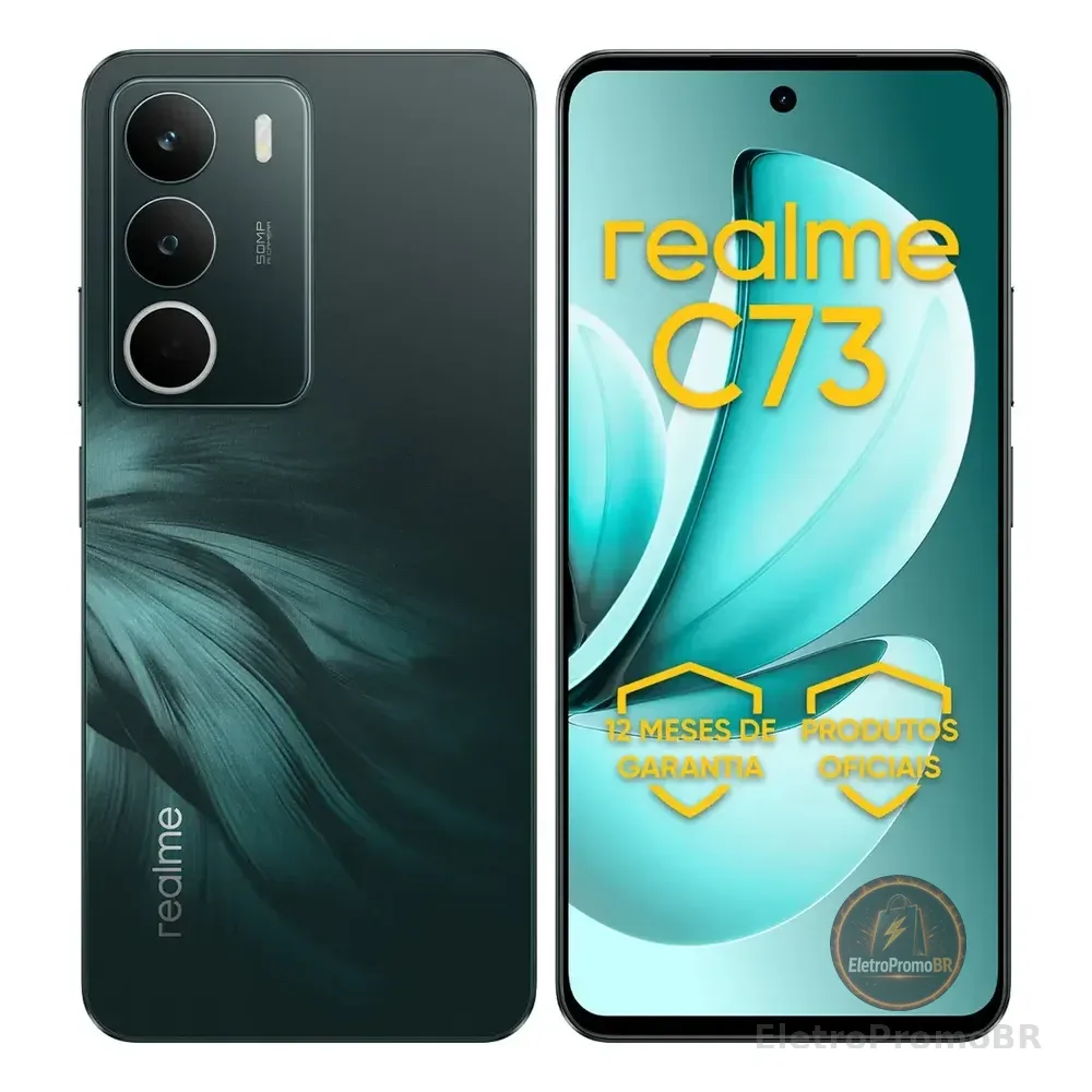 Celular Smartphone Realme C73 128gb 4gb Ram Dual Sim 120hz 6000mah Verde