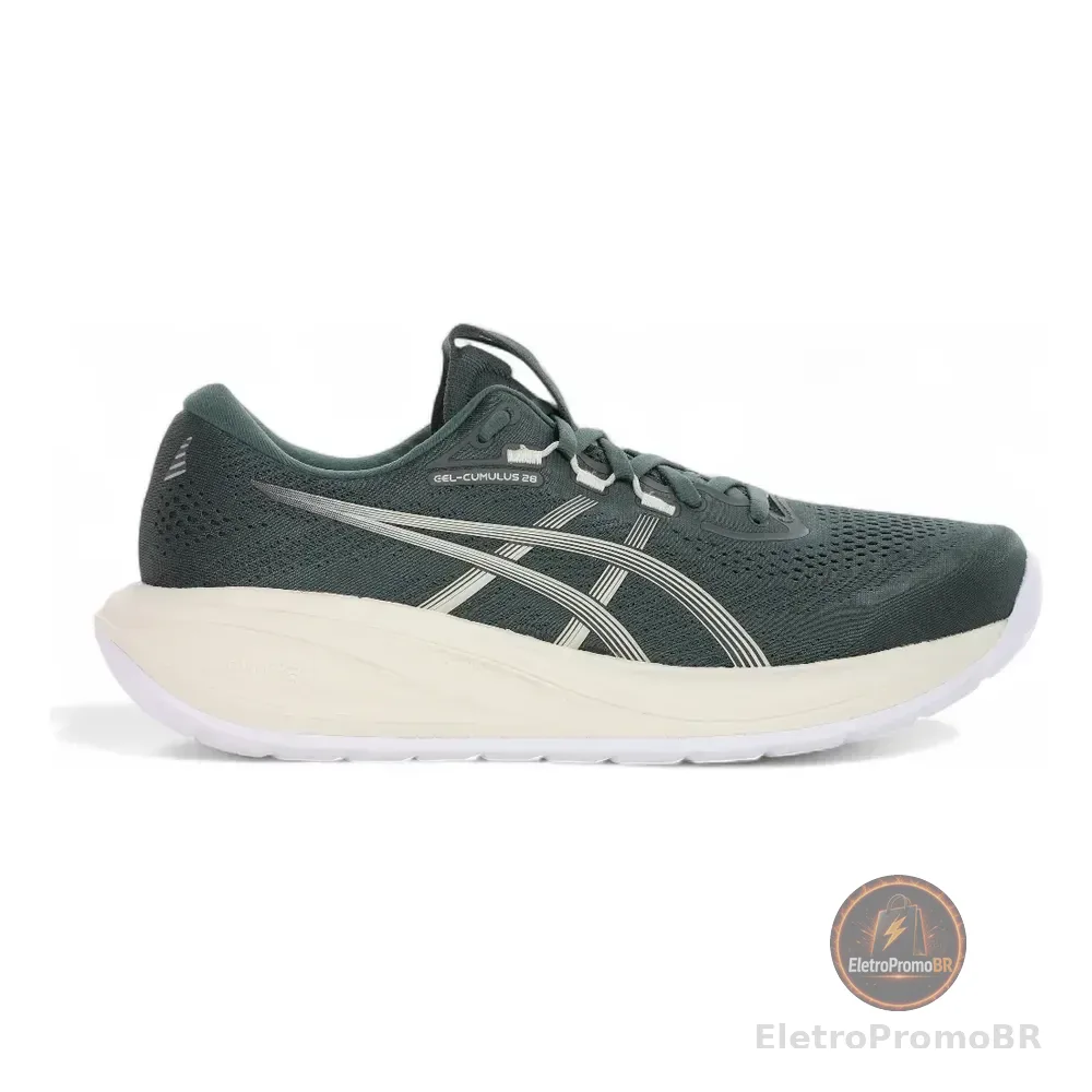 Tênis Asics Corrida Gel Cumulus Macio Leve Retorno Verde Verde 41 Br