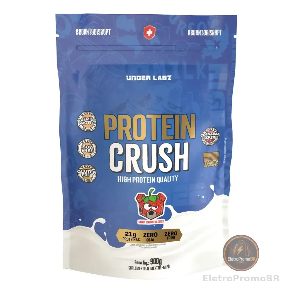 Protein Crush Refil 900g Under Labz Sabor Strawbear