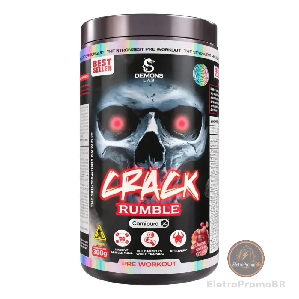 Pré Treino Crack Carniure 300g Demons Lab Pré Workout Sabor Candy