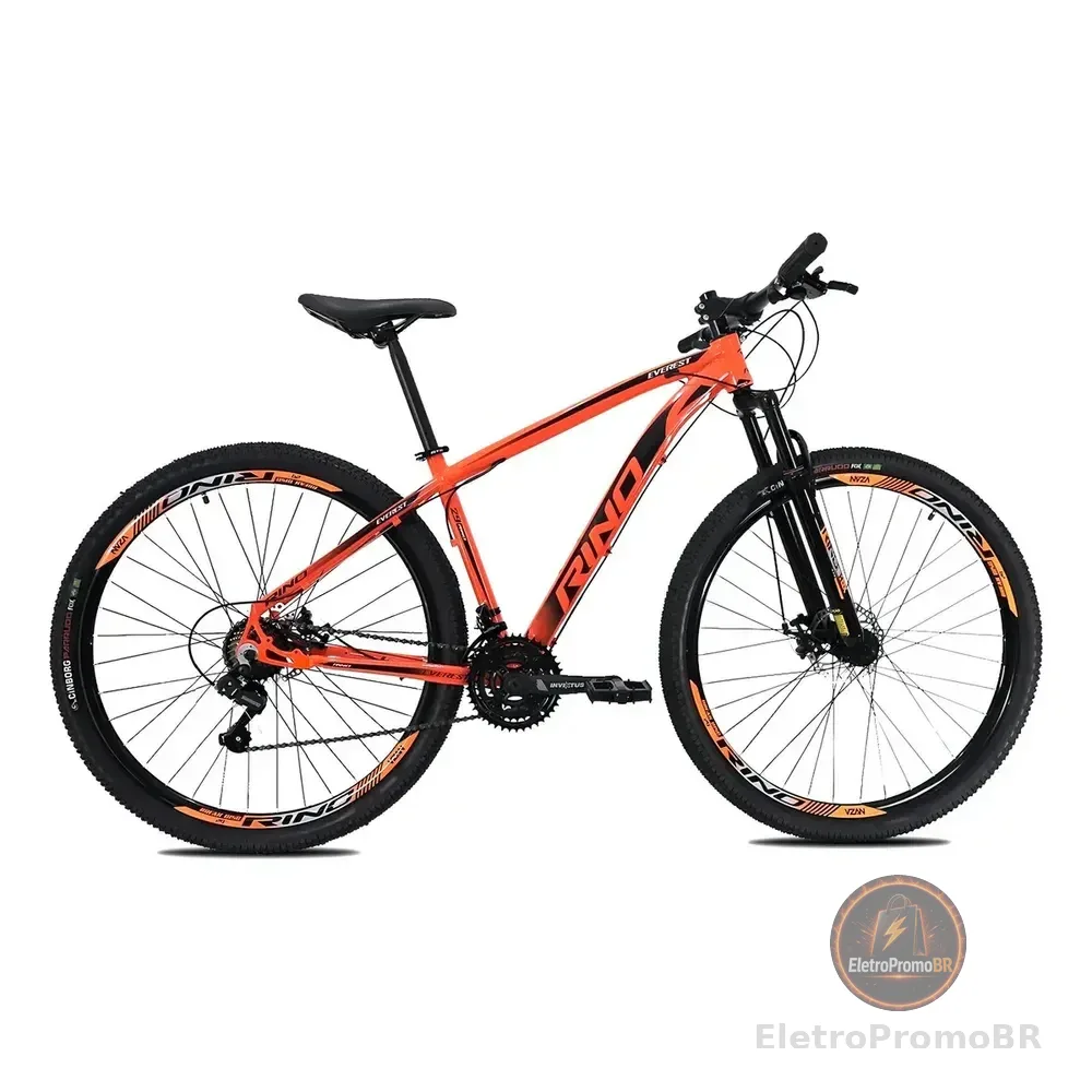 Mountain Bike Rino Atacama Everest Aro 29 19  24v Freios De Disco Mecânico Câmbios Shimano Tz 510 Y Shimano Tz 31 Cor Laranja